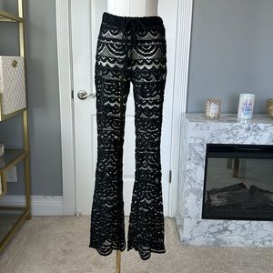 FOREVER 21 | Black Crochet Pants